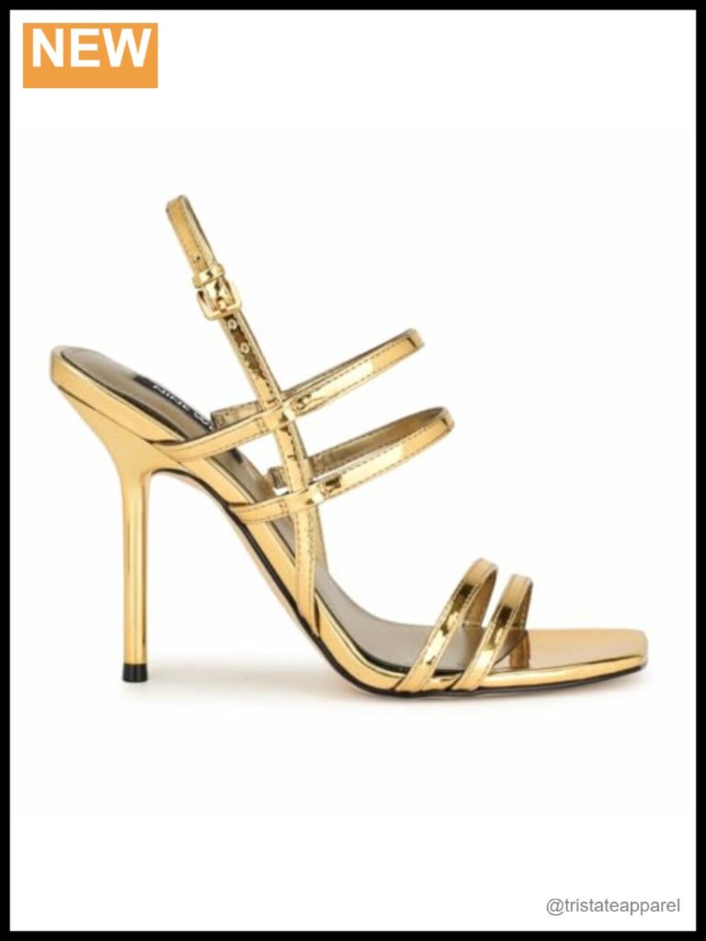 Nine West Penla Slingback Stiletto Heeled Sandals Square Toe